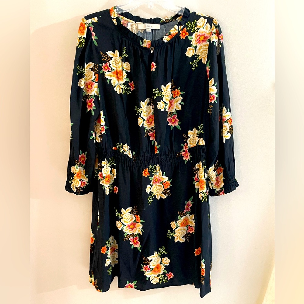 Loft Floral print mini dress